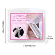 Reusable Textured Silicone Nail Extension Molds, 3D Embossed Pattern Double-Sided Nail Molds, DIY Polymer Gel Nail Art Tools, Suitable For Salon And Home Use - Multicolor - View 11
