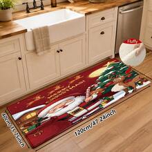 1 buah Keset Lantai Bahan Kasmir Imitasi Lembut, Karpet Motif Kartun Natal yang Menyenangkan, Cocok untuk Dapur, Kamar Mandi, Pintu Masuk, Ambang Pintu Kamar Tidur, Keset Kaki Dekorasi Suasana Liburan, Keset Lantai Anti Selip Serbaguna, Dekorasi Ruangan, Hadiah Liburan - MultiWarna - View 11