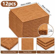 3/7/12pcs Coconut Palm Bedding Mats, Moisture Resistant & Insulating Nesting Pads For Hens, Birds, Rabbits, Reptiles & Hamsters, Reusable Poultry Bedding Material For Egg Production, Natural Nesting Box Liners For Chicken Coops & Pet - A - View 14