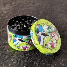New Cartoon Woodpecker Pattern Grinder, 4-Layer Zinc Alloy Metal Grinder - Essential Tool For Hand-Rolling, Smoking Accessories, Great Gift For Smokers - Green - View 2