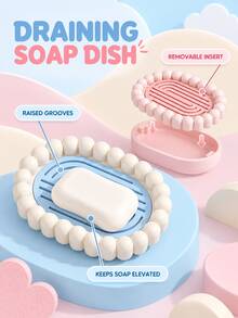 Large Soap Box With Drainage, Design, Countertop Soap Holder For Home Use - Soap Dish - View 5