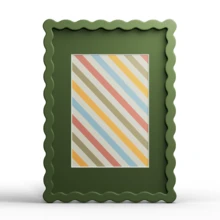 1pc Wavy Multicolor Photo Frame (Red, Yellow, Blue, Green, White, Black, Pink, Purple, Grass Green), Fashionable And Versatile Home And Office Decor - Suitable For Desktop And Wall Display, Perfect Housewarming Gift (Photo Not Included) - Multicolor - View 90