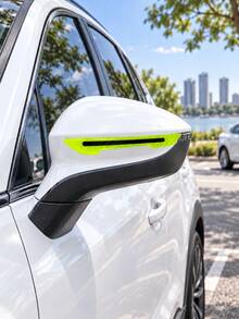 2pcs Car Rearview Mirror Reflective Stickers, Anti-Collision Warning Strips, High Visibility Reflective Decals, Flexible Side Mirror Edge Protection Stickers, Waterproof Exterior Car Decoration Accessories, For Vehicle Rearview Mirror Decoration - A - View 5