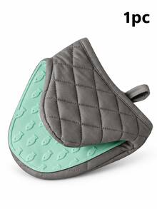 2pcs Heat-Resistant Silicone Trivet Pads With Fabric Cover, Multi-Function Pot Holder, Microwave/Oven Anti-Scald Mat, Frying Pan Handle Holder, Kitchen Countertop Mat - View 15