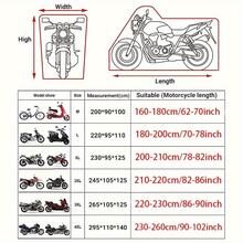Motorcycle Cover, 500D Black Spray Painted Reflective Electric Scooter Cover, Durable And Suitable For All Seasons, Outdoor Sun Protection, Scooter Cover, Tear-Resistant, Suitable For All Seasons. - Black - View 8