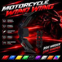 Paket Kombo Aerodinamika & Styling Sepeda Motor 2-in-1: Spoiler Aerodinamis Winglet Fairing Depan + Set Baut Plat Nomor M6/M8 CNC, Pelindung Dagu Sayap Angin & Kit Sekrup Dekoratif, Cocok Untuk R15 V4, PCX160, ADV160 - A - View 1
