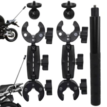 VeFly Super Clamp Motorcycle Bike Mount Extension Pole Selfie Stick Double Side Clip For Insta360 X2 X3 X4 X5 Monopod Handlebar Action Camera Accessories - View 2