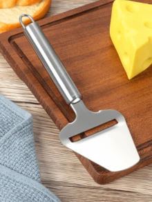1pc, 2pcs Stainless Steel Cheese Grater, Cheese Shovel, Cheese Slicer, Pizza Cutter, Cooking Spatula, Multi-Functional Cheese Grater, Kitchen Tools, Cake Baking Spatula, Suitable For Hotel, Restaurant, Kitchen, Western Restaurant, Outdoor Picnic, Suitable For Mother's Day, Halloween, Christmas, Various Festivals - Silver - View 5