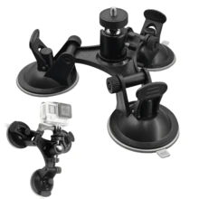 VeFly Tri-Angle Car Suction Cup Glass Holder Tripod Mount For Hero 13 12 11 10 Insta 360 Osmo Action 6 5Pro Camera Accessories - View 2