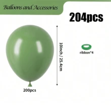 Sage Green Avocado Green Latex Balloon Garland Kit, 10/5 Inch Multi Size Balloons, For Boho Wedding Baby Shower Birthday Party Decor - Multicolor - View 8