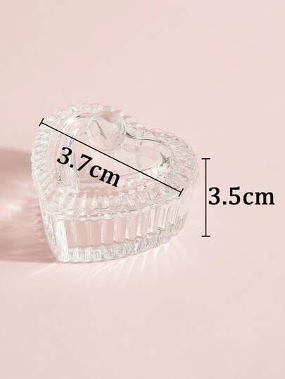 1pc Multifunctional Transparent Mini Heart-Shaped Scrubbing Cup Color Palette Crystal Cup
