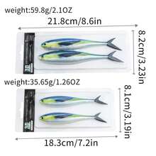 4Pcs 3D Simulation Soft Fishing Lures, Realistic Fake Fish Baits For Bass Sea Fishing Big Game, Christmas Gift For Anglers - Multicolor - View 6