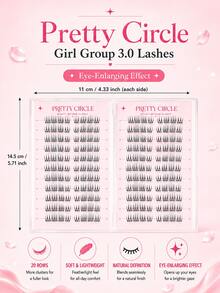 WANPIN 20-Row Reusable Glue-Free Eyelash Book, Segmented Cluster False Lashes For Beginners, Natural Thin Lightweight, Soft Comfortable Non-Irritating, Easy To Apply, Suitable For Daily Eye Makeup - C - View 7
