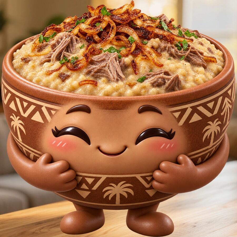 Smiling Savory Grain And Pulled Meat Bowl Fridge Magnet, A Comfort Food Story For Family Kitchen Gatherings For All Metal Surfaces Throughout The Home - A - View 1
