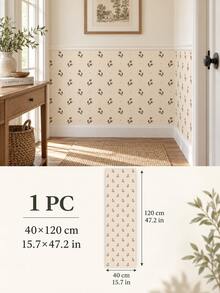 SUPSTICKER Floral Peel And Stick Wallpaper, Removable PVC Wall Sticker, 15.7*47.2in /15.7*118.1in, 3 Colors Option, For Bedroom Living Room Home Decor - Flowers - View 15