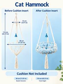 Cat Hammock, Cat Swing, Pet Hammock, Suitable For Pet Cats To Rest And Play, Hanging Pet Bed, Indoor Cat Sunbathing And Resting Nest - one-size - View 3