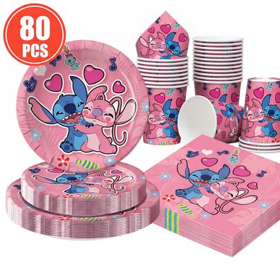 Disney 50/20/10/1pc Anime Style Theme Party Set, Halloween Costume, Suitable For 10 People, Disposable Birthday Party Tableware Including Plates, Cups And Napkins. Holiday Decoration Supplies, Suitable For Camping, Picnic, Backyard BBQ, Room Decoration And Party Decoration, Also Ideal Decoration For Halloween, Christmas And Party, And A Great Surprise Gift For Fans.