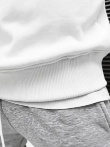 Men Zip-Up Sweatshirts - White - View 2