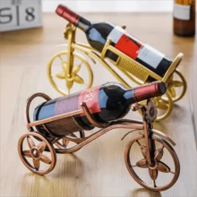 Creative European Style Wine Rack Home Wine Cabinet Wine Bottle Holder Iron Art Red Wine Rack Light Luxury Vintage Style Slanted Holder - Bronze - View 3