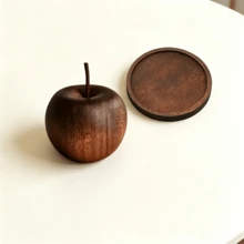 1 Set Wooden Apple Essential Oil Diffuser With Tray, Home Desktop Decor Fragrance Ornament, Suitable For Home, Car, Hotel Decoration, Christmas, Halloween Decor - A - View 8