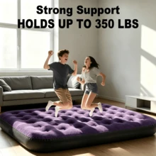 Extra Large Inflatable Mattress, Outdoor Air Mattress, Home Mattress, 38.98 Inch Portable Air Mattress, PVC Material, Lightweight Air Bed, Suitable For Camping, Home And Guest Hosting - A - View 11