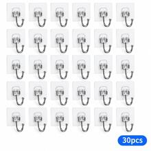 1-30pcs Heavy Duty Self-Adhesive Hooks, Suitable For Keys, Bathroom, Shower, Outdoor, Kitchen, Door, Home Decor, Utility Room - One Size - View 12