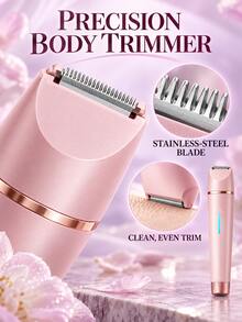 SKYWORTH 3-In-1 Women's Electric Epilator, Rechargeable Facial Shaver, Body Trimmer And Nose Hair Trimmer, Portable Type-C Grooming Tool - View 7