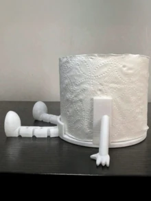 1pc Creative Reading Figure Toilet Paper Holder, Cute Doll Shaped Toilet Paper Storage Rack, Fun Decorative Tissue Holder, Suitable For Bathroom, Toilet And Home Decor, Minimalist Floor Standing Tissue Dispenser, Home Bathroom Decoration - Multi-color - View 5