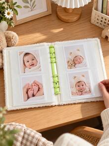 Plush Baby Memory Photo Album, Soft Fabric Milestone Photo & Memory Book, Baby Shower/Christening Gift, First Year Memory Organizer - Photo Album - View 3
