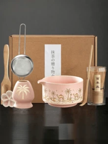 1pc/7pcs Set Teh Matcha Desert Camel Coconut Tree dengan Corong, Termasuk Mangkuk Matcha, Tempat Pengaduk Teh, Saringan Teh, Sendok Teh, Tempat Pengaduk Teh, Set Sendok Teh, Alat Persiapan Matcha, Alat Pembuatan Makanan Penutup dan Minuman, Set Perlengkapan Sekolah - MultiWarna - View 14