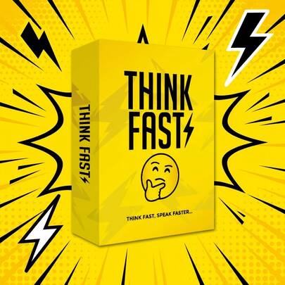 Think Fast Quick-Thinking Party Card Game, 55pcs Fast-Paced Category Challenge Game, Fun Interactive Game For Halloween, Christmas, Holiday Gatherings, Family Game Night, Ideal Entertainment Gift
