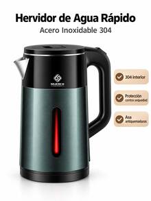 2.0L Electric Kettle, Stainless Steel Electric Tea Kettle, 1000W, Automatic Power-Off Protection, Stainless Steel - US A Type Plug(110-127V) - View 2