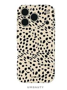 UMBAUTY 1pc Beige Background With Asymmetrical Spotted Pattern Design, Compatible With Phone 18 Pro Max, Fits Apple 18/17/16/15/14/13/12/11 Pro Max/Plus/Mini 17e, Full Coverage High-Definition Printed Soft Shell Phone Case, Screen/Lens Raised Protection, Unisex, Ideal Gift For Girlfriend On Halloween, Valentine's Day, Easter, Wedding Season And Birthday - Multicolor - View 1