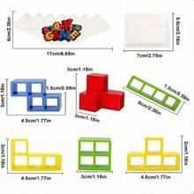 1pc Decompression Stacking Toy, Office Decompression Toy, Decompression Balancing Blocks, Fun Desktop Stacking Toy (Random Color) - Multicolor - View 3