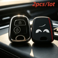 2pcs Remote Car Key Case Cove For Peugeot 106,206,107,207,306,307,406,407, Key Fob Cover For C1,C2,C3,C4,C5-Flexible And Durable - Multicolor - View 6