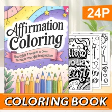 Affirmation Bold & Easy Coloring Book For Adults ,Positive Quote Heartfelt Words Cloud Star Rainbow Large Print ,Simple Line Art Gentle Calming Relaxing Stress Relief Coloring Pages For Women Hobby Lovers, 120gsm Thick Inner Paper - Positive Words - View 11