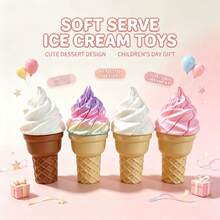 1pc Surprise Ice Cream Sword Toy, Retractable Realistic Soft Ice Cream Prank Prop, Funny Novelty Desktop Toy Gift - Multicolor - View 2