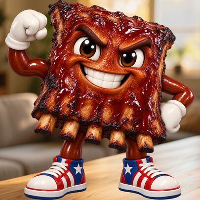 Bold Barbecue Ribs Fridge Magnet, A Backyard Cookout Story For Fun Family Kitchen Moments For All Metal Surfaces Throughout The Home