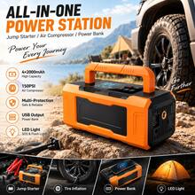 Alat Bantu Starter Darurat Mobil, Pompa Udara Mobil Portabel, Power Bank Starter Aki All-In-One - Wireless - View 3