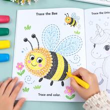 Children's Animal Line Tracing Drawing Book, Toddler Animal Outline Tracing Coloring Practice Workbook, Baby Tracing Drawing Enlightenment Homework Book, Back To School Learning Supplies, Student Holiday Gift - Multicolor - View 3