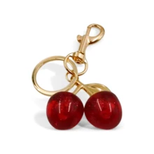 Unique Shiny Cherry Shaped Pendant Keychain, Cherry Decor Keychain With Buckle, Portable Bag Charm Accessory, Suitable For Cute Home Decor And Accessories, Warm Autumn Home Decor, Modern Office Decor, Holiday Christmas Home Decor, Elegant - Multicolor - View 15