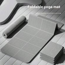 1pc Foldable Non-Slip Thick Yoga Mat, Fitness Exercise Mat, Soundproof Home Gym Thick Workout Mat - Multicolor - View 2