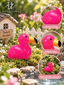 50pcs Pink Flamingo Decorative Figurines, Bright Color Flamingo Ornaments, Suitable For Room Decor, Home Decor, Bedroom Decor, Birthday Party Decoration, Wedding Tabletop Decor, Gift Wrapping, Home Desk Display, Garden Micro Landscape And Holiday Scene Decoration, Party Decor, Garden Landscape, Car Decor - Pink Flamingo Figurine - View 3