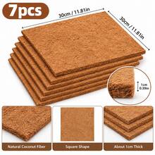 3/7/12pcs Coconut Palm Bedding Mats, Moisture Resistant & Insulating Nesting Pads For Hens, Birds, Rabbits, Reptiles & Hamsters, Reusable Poultry Bedding Material For Egg Production, Natural Nesting Box Liners For Chicken Coops & Pet - A - View 16