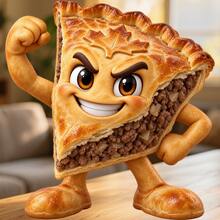 Bold Meat Pie Slice Fridge Magnet, A Classic Bakery Supper Story For Family Kitchen Gatherings For All Metal Surfaces Throughout The Home - A - View 6