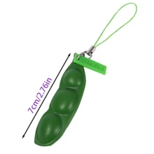 1/5/10/20pcs Pea-Shaped Pendant, Portable Creative Mini Pea Cute Cartoon Edamame Keychain, Party Event Life Gift, Office Study Keychain - Decompression Peas - View 6