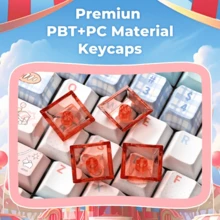 Set Keycap Mekanik Gaming ESports Kustom Meow-Ning Dye-Sublimation PBT Material OEM Profile Circus 154 Keys MOA Height - View 6