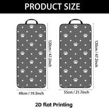 1pc Minimalist Cat Paw & Star Print Pet Car Seat Cover, Easy To Install And Clean Car Protective Mat, Anti-Pet Scratch, Suitable For Daily Commute, Road Trips, Pet Travel Essential, Fits Most Vehicles, Gift For Drivers, Christmas Car Interior Decoration, Winter Cozy Decor - Single Seat Pet Mat - View 3