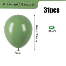 Sage Green Avocado Green Latex Balloon Garland Kit, 10/5 Inch Multi Size Balloons, For Boho Wedding Baby Shower Birthday Party Decor - Multicolor - View 17