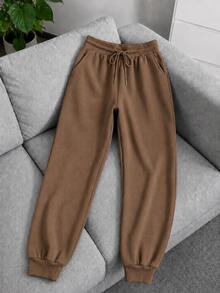 Women Sweatpants - White Black Brown - View 2